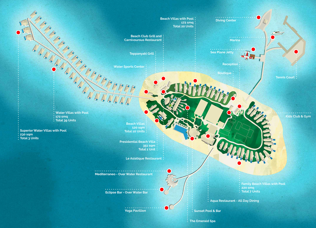 Карта Dusit Thani Maldives